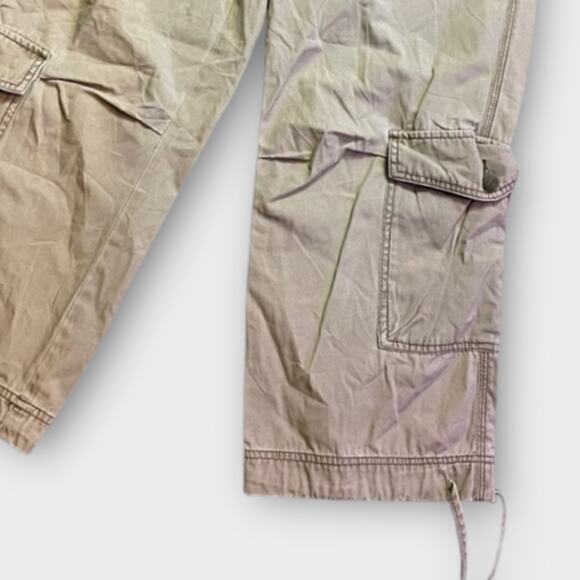 Tint Y2K Cargo Pants Cream Khaki 8 Utility Cotton Gorpcore Straight - Picture 8 of 8